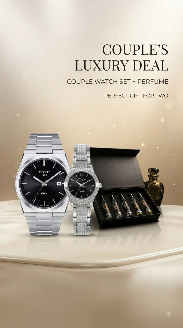 ✨ Couple’s Luxury Deal: Premium Watch Set + Luxury Fragrance Set ✨